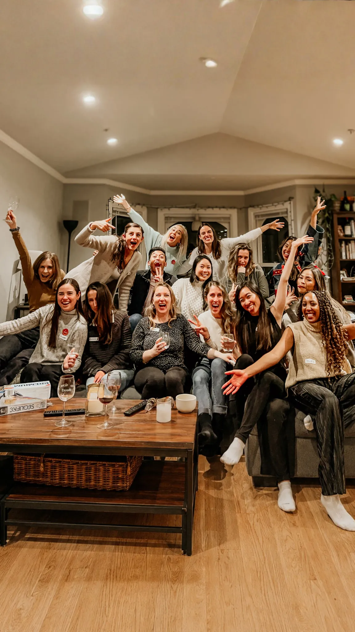 Rafat with members of Tribe’s women’s clubs at a boutique gathering